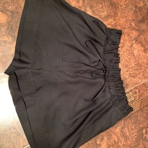Black paper bag shorts